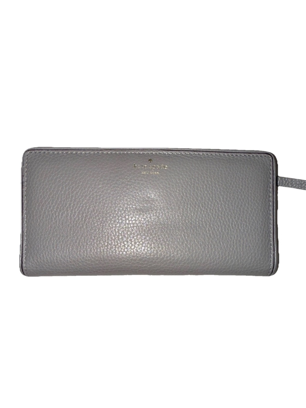 kate spade Gray Leather Zip-Around Wallet